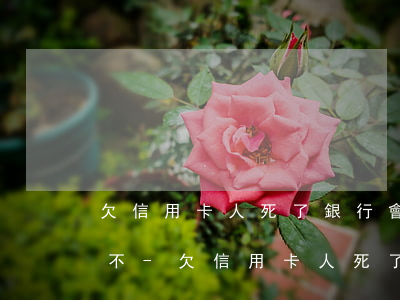 欠信用卡人死了銀行會(huì)剔除欠款不-欠信用卡人死了銀行會(huì)剔除欠款不還嗎