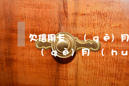 欠信用卡兩個(gè)月四千多(欠信用卡兩個(gè)月會(huì)被起訴嗎)
