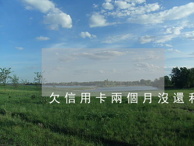 欠信用卡兩個月沒還利息怎么辦-