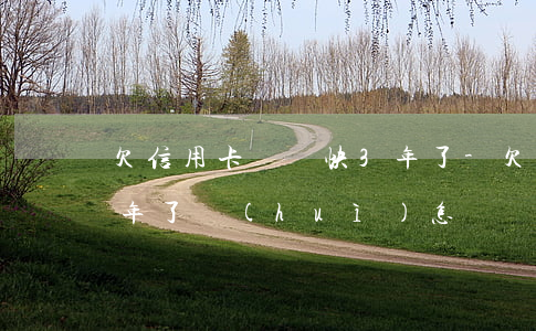 欠信用卡兩萬快3年了-欠信用卡兩萬快3年了會(huì)怎樣