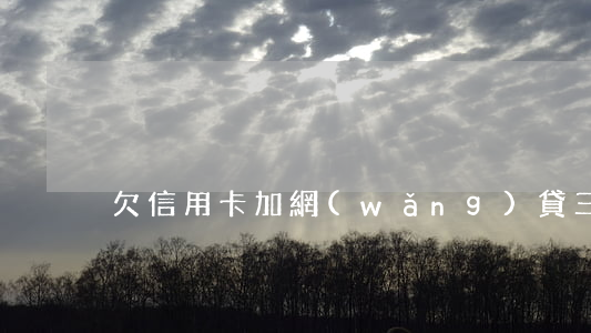 欠信用卡加網(wǎng)貸三萬