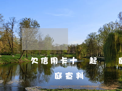 欠信用卡十萬起訴開庭后果（信用卡逾期起訴會當庭宣判）