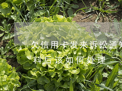 欠信用卡发来诉讼通知 欠信用卡收到诉讼材料后该如何处理