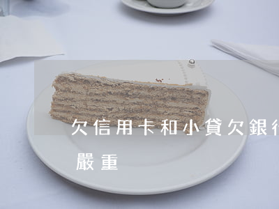 欠信用卡和小貸(欠銀行貸款和欠信用卡哪個嚴重)