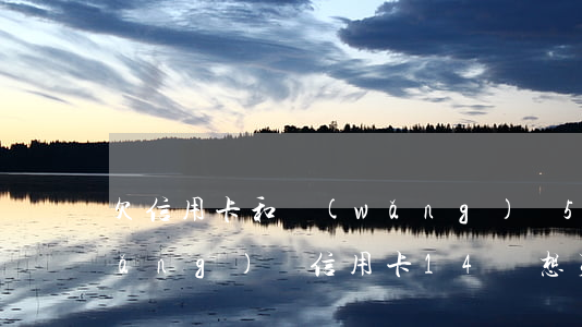 欠信用卡和網(wǎng)貸5萬(欠網(wǎng)貸信用卡14萬想死)