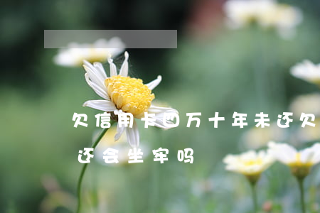 欠信用卡四万十年未还 欠信用卡四万十年未还会坐牢吗