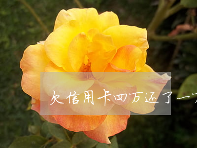 欠信用卡四万还了一万