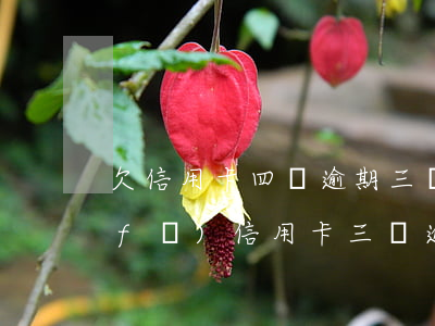 欠信用卡四萬逾期三個月會怎么樣（欠廣發(fā)信用卡三萬逾期三個月）