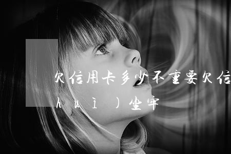 欠信用卡多少不重要(欠信用卡多少金額會(huì)坐牢)