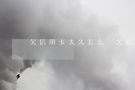 欠信用卡太久怎么還(欠信用卡很多年)