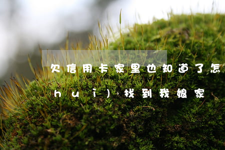 欠信用卡家里也知道了怎么辦(欠信用卡會(huì)找到我娘家嗎)