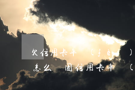 欠信用卡年費(fèi)被凍結(jié)怎么辦(因信用卡年費(fèi)產(chǎn)生的逾期可以消除嗎)