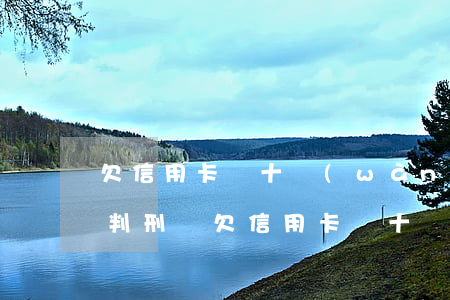 欠信用卡幾十萬(wàn)會(huì)被判刑嗎（欠信用卡幾十萬(wàn)會(huì)被判刑嗎）