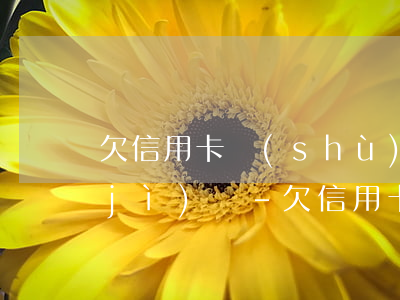 欠信用卡數(shù)額是多家銀行累計(jì)嗎-欠信用卡數(shù)額是多家銀行累計(jì)嗎怎么查
