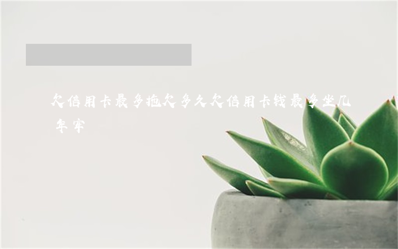欠信用卡最多拖欠多久(欠信用卡钱最多坐几年牢)