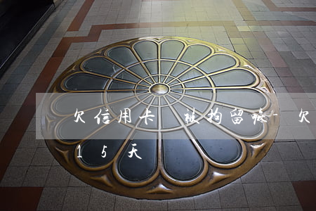 欠信用卡會被拘留嘛-欠信用卡錢會被拘留15天嗎