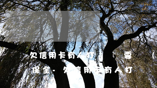 欠信用卡有人打電話說要財產(chǎn)保全-欠信用卡有人打電話說要財產(chǎn)保全是真的嗎