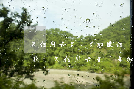 欠信用卡有沒有加微信說協(xié)商還款-欠信用卡有沒有加微信說協(xié)商還款的