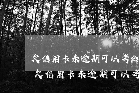 欠信用卡未逾期可以考公務(wù)員嗎-欠信用卡未逾期可以考公務(wù)員嗎知乎