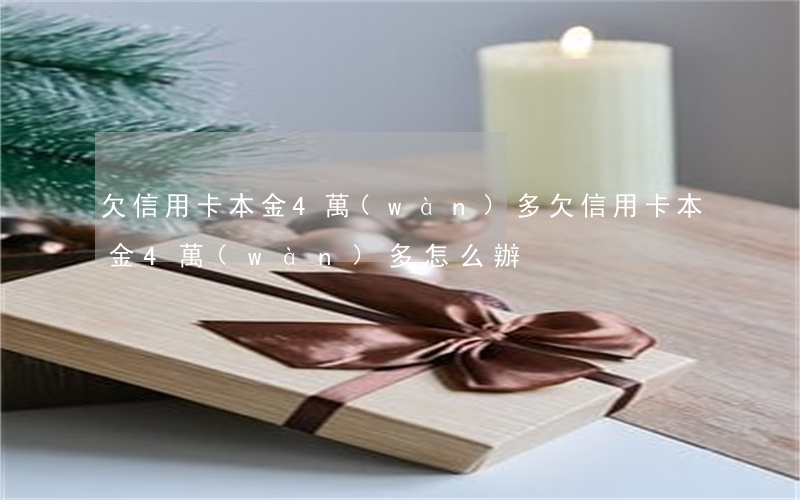 欠信用卡本金4萬(wàn)多(欠信用卡本金4萬(wàn)多怎么辦)