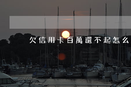 欠信用卡百萬還不起怎么辦（欠信用卡上百萬）