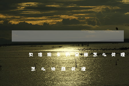 欠信用卡的呆账怎么处理（信用卡逾期呆账了怎么协商处理）
