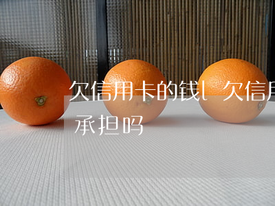 欠信用卡的钱l(欠信用卡的钱离婚需要双方承担吗?)