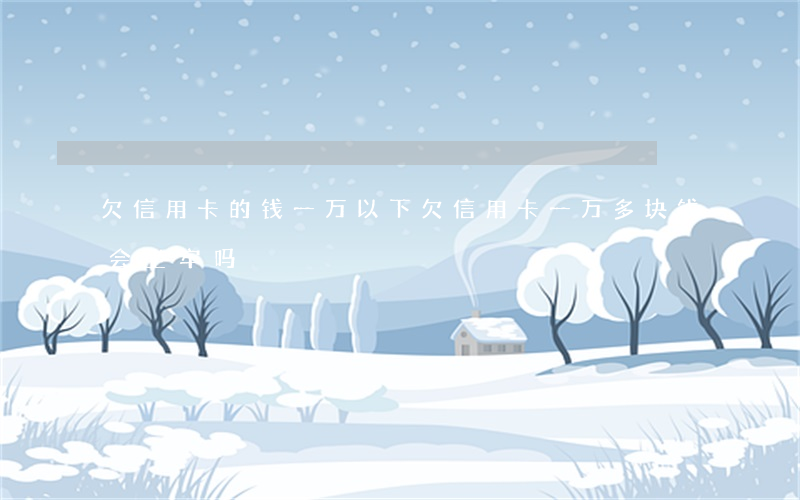 欠信用卡的钱一万以下 欠信用卡一万多块钱会坐牢吗