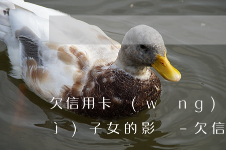 欠信用卡網(wǎng)貸還不起對(duì)子女的影響-欠信用卡網(wǎng)貸還不起對(duì)子女的影響大嗎