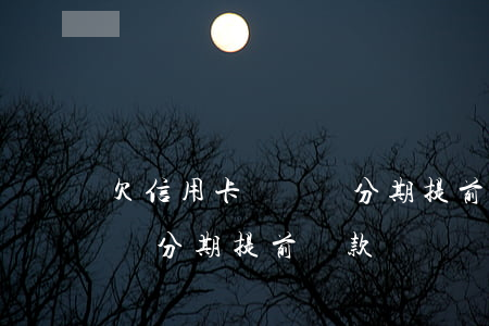 欠信用卡萬萬別分期提前還-欠信用卡萬萬別分期提前還款