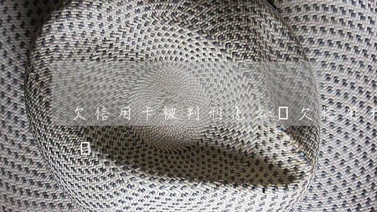 欠信用卡被判刑怎么辦(欠信用卡坐牢了怎么辦)