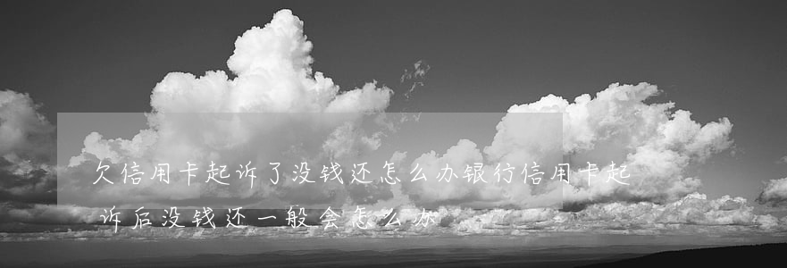 欠信用卡起诉了没钱还怎么办(银行信用卡起诉后没钱还一般会怎么办)