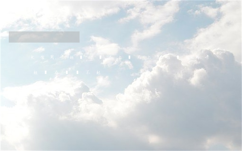 欠信用卡超過5萬以上還不上怎么辦(信用卡超過五萬還不起)