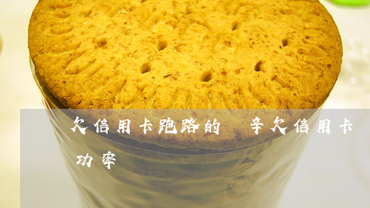 欠信用卡跑路的艱辛(欠信用卡還不起跑路成功率)