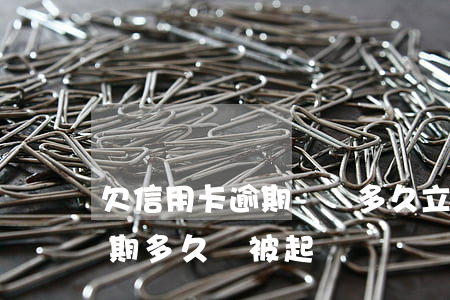 欠信用卡逾期沒還多久立案(欠銀行信用卡逾期多久會被起訴)