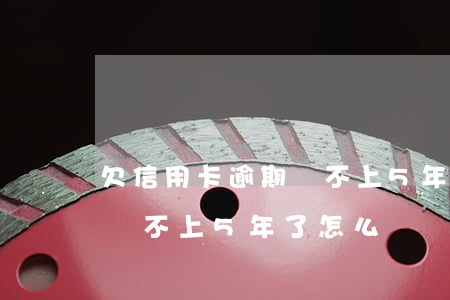 欠信用卡逾期還不上5年了-欠信用卡逾期還不上5年了怎么辦