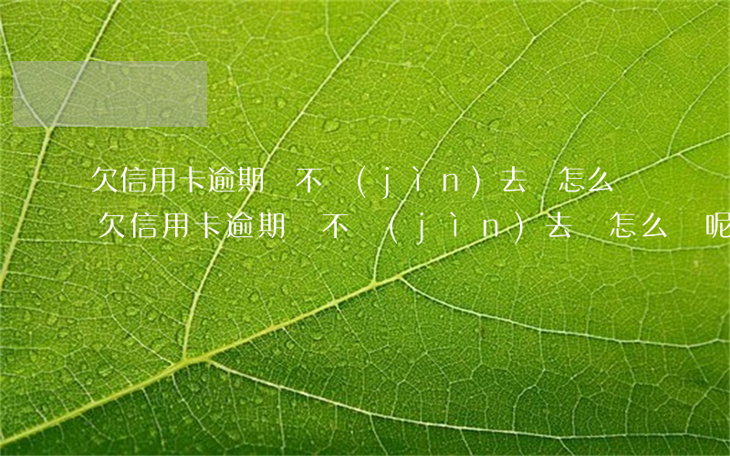 欠信用卡逾期還不進(jìn)去錢怎么辦(欠信用卡逾期還不進(jìn)去錢怎么辦呢)