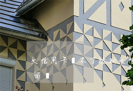 欠信用卡還不了被判(欠信用卡還不上會被拘留嗎)