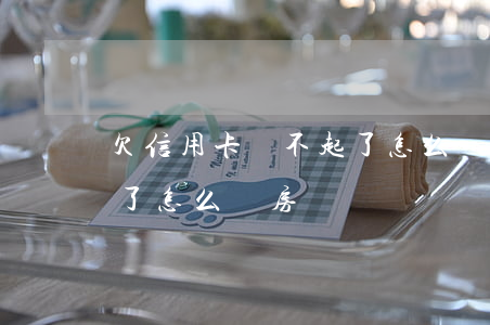 欠信用卡還不起了怎么辦-欠信用卡還不起了怎么辦房貸