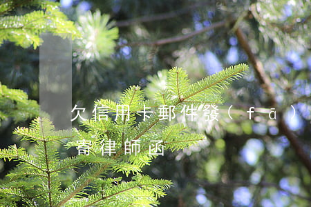 欠信用卡郵件發(fā)律師函(欠信用卡被寄律師函)