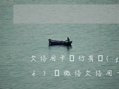 欠信用卡銀行有權(quán)凍結(jié)嗎微信(欠信用卡銀行有權(quán)凍結(jié)嗎微信還能用嗎)