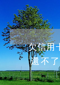 欠信用卡錢(qián)現(xiàn)在還不了(欠信用卡錢(qián)還不起了怎么辦)