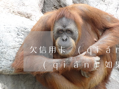 欠信用卡錢(qián)處理(欠信用卡上的錢(qián)如果不還會(huì)怎么樣)