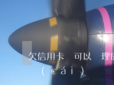 欠信用卡錢可以辦理房貸嗎（欠信用卡還能理財(cái)嗎）