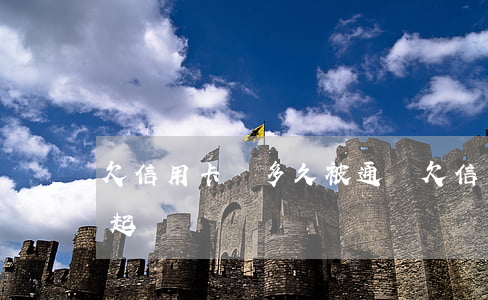 欠信用卡錢多久被通緝(欠信用卡錢多久會被起訴)