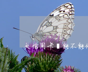 欠信用卡錢能不能停息掛賬分期-