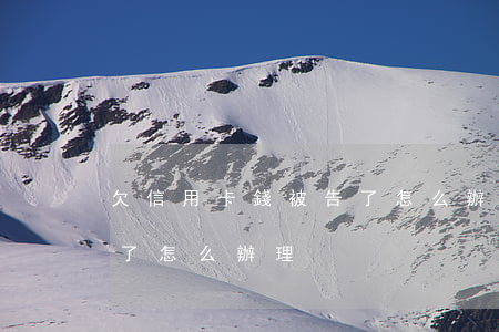 欠信用卡錢被告了怎么辦-欠信用卡錢被告了怎么辦理