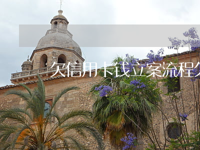 欠信用卡钱立案流程(欠信用卡钱立案流程)