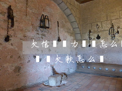 欠信貸無力償還怎么辦(債務(wù)人無力償還欠款怎么辦)