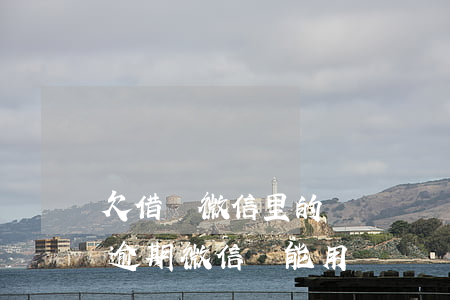 欠借唄微信里的錢會凍結(jié)嗎（借唄逾期微信還能用嗎）